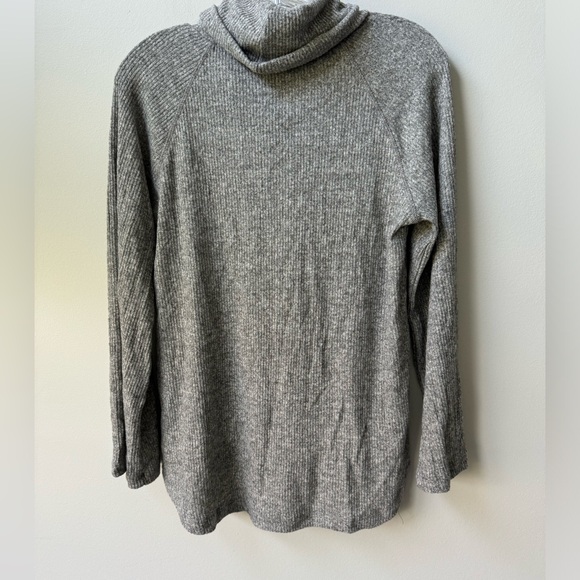 NWT Anthropologie Maeve Malone Brushed Cowl Neck Top Grey Shirt Pullover - Picture 4 of 6